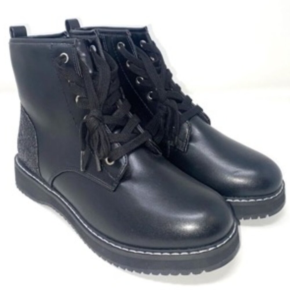 Madden Girl I-MKURT Black Side Zip Sparkle Ankle Boots Size 5 - Picture 4 of 6
